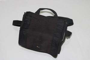 Photo of a black bag on a white background