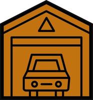 Car Garage Vector Icon Design