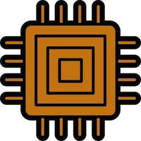 microprocesador vector icono diseño