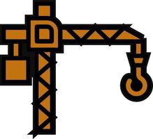 Tower Crane Vector Icon Design