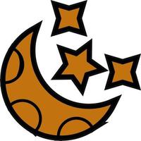 Crescent Moon Vector Icon Design
