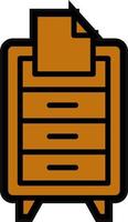 Filing Cabinet Vector Icon Design