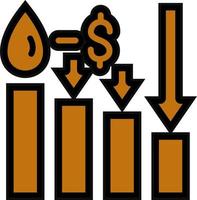 Oil Price Decrease Vector Icon Design