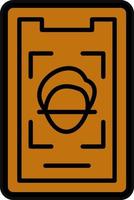 Mobile Face Scan Vector Icon Design