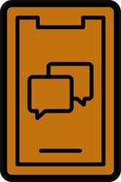 Mobile Chat Vector Icon Design