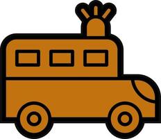 Prison Bus Vector Icon Design