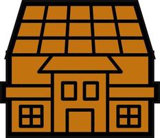 Solar House Vector Icon Design