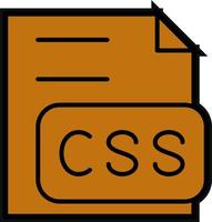 diseño de icono de vector de archivo css