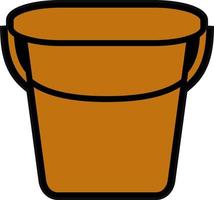 Water Bucket Vector Icon Design