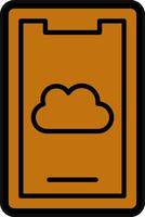 Mobile Cloud Vector Icon Design