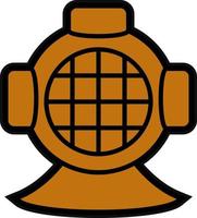 Diving Helmet Vector Icon Design