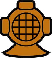 Diving Helmet Vector Icon Design