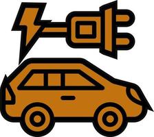 Electric Car Vector Icon Design