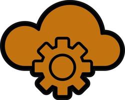 Cloud Settings Vector Icon Design