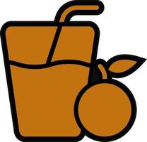 Orange Juice Vector Icon Design