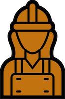 Lady Worker Vector Icon Design
