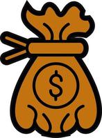 Money Bag Vector Icon Design