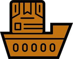 Shipping Boat Vector Icon Design