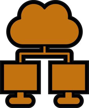 diseño de icono de vector de computación en la nube