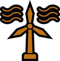 Wind Turbine Vector Icon Design