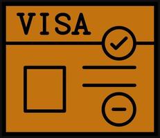 diseño de icono de vector de visa