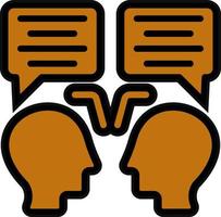 Face to Face Talk Vector Icon Design