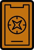 Mobile Compass Vector Icon Design