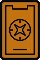 Mobile Compass Vector Icon Design