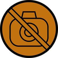 No Camera Vector Icon Design