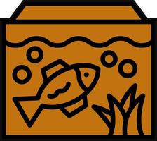 Fish Tank Vector Icon Design