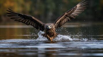 image of eagle with a fierce expression photo