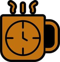 diseño de icono de vector de tiempo de café