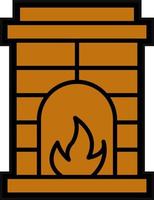 Fireplace Vector Icon Design