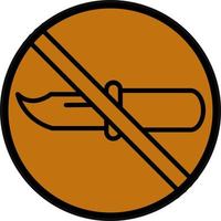 No Weapons Vector Icon Design