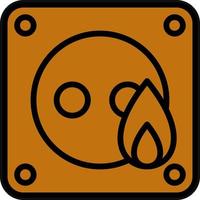 Electricity Fire Vector Icon Design