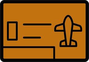 Plane Ticket Vector Icon Design