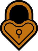 Wedding Padlock Vector Icon Design