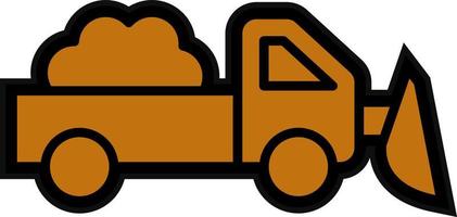 Snowplow Vector Icon Design