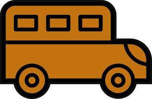 School Bus Vector Icon Design