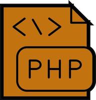 diseño de icono de vector de archivo php