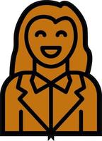 Smiling Women Vector Icon Design