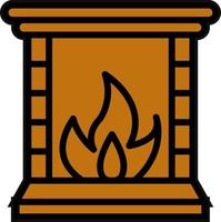 Fireplace Vector Icon Design