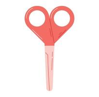 Flat vector isolated closed Scissors.