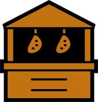 Meat Stall Vector Icon Design