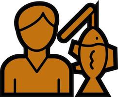 Fisherman Vector Icon Design