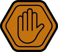 diseño de icono de vector de señal de stop