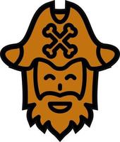 pirata barba vector icono diseño