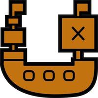 Pirate Ship Vector Icon Design