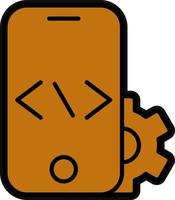 Mobile Coding Vector Icon Design