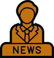 News Anchor Vector Icon Design